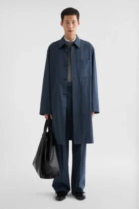 Cotton Blend Poplin Coat