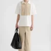 Cotton Blend Poplin Trousers