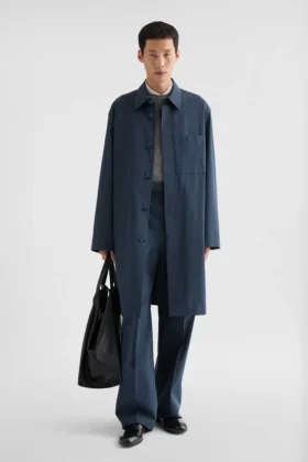 Cotton Blend Poplin Trousers