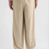 Cotton Blend Poplin Trousers