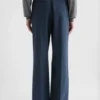 Cotton Blend Poplin Trousers