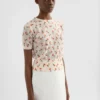 Cotton Blend Printed Knit T-Shirt