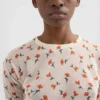 Cotton Blend Printed Knit T-Shirt