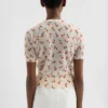 Cotton Blend Printed Knit T-Shirt