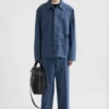 Cotton Chambray Tapered Trousers