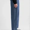 Cotton Chambray Tapered Trousers