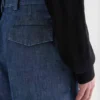 Cotton Chambray Tapered Trousers