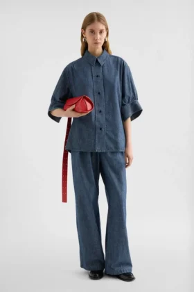 Cotton Chambray Trousers