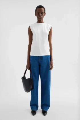 Cotton Jersey Crew-Neck Top