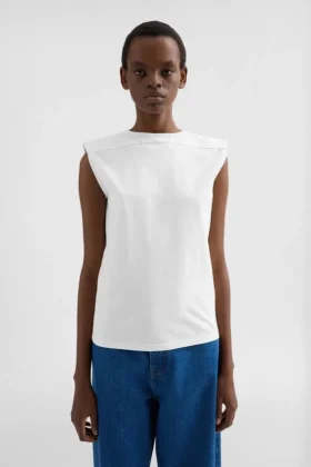Cotton Jersey Crew-Neck Top