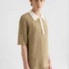 Cotton Knit Polo T-Shirt