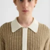 Cotton Knit Polo T-Shirt
