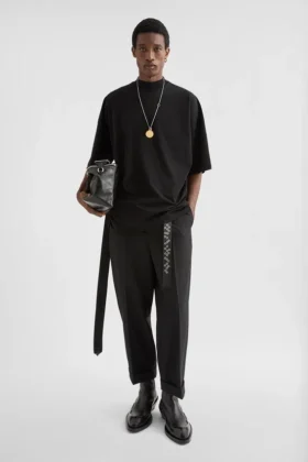 Cotton Mock-Neck T-Shirt
