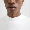Cotton Mock-Neck T-Shirt
