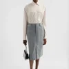 Cotton Muslin Shirt with Multi-Layered Collar