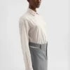 Cotton Muslin Shirt with Multi-Layered Collar