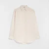 Cotton Muslin Shirt with Multi-Layered Collar
