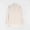 Cotton Muslin Shirt with Multi-Layered Collar