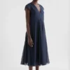 Cotton Organdy Pleated Dress