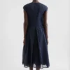Cotton Organdy Pleated Dress