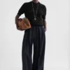 Cotton Pointelle Knit T-Shirt