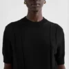 Cotton Pointelle Knit T-Shirt