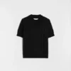 Cotton Pointelle Knit T-Shirt