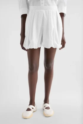 Cotton Poplin Balloon Shorts