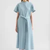 Cotton Poplin Belted Dress