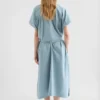Cotton Poplin Belted Dress