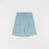 Cotton Poplin Cargo Shorts