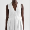 Cotton Poplin Pleated Top