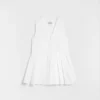 Cotton Poplin Pleated Top