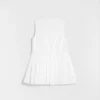 Cotton Poplin Pleated Top