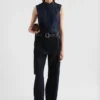 Cotton Poplin Ruffle Shirt