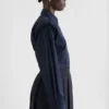 Cotton Poplin Ruffle Shirt