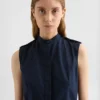 Cotton Poplin Ruffle Shirt
