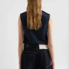 Cotton Poplin Ruffle Shirt