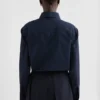 Cotton Poplin Ruffle Shirt
