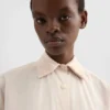 Cotton Poplin Shirt Dress with Multi-Layered Collar