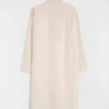 Cotton Poplin Shirt Dress with Multi-Layered Collar