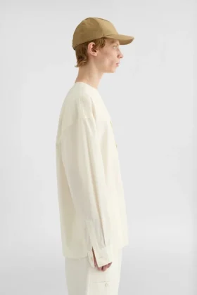 Cotton Poplin V-Neck Shirt