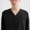 Cotton Poplin V-Neck Shirt