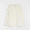Cotton Poplin V-Neck Shirt
