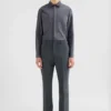 Cotton Shirt with Multi-Layered Collar