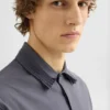 Cotton Shirt with Multi-Layered Collar