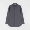 Cotton Shirt with Multi-Layered Collar