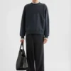 Cotton Terry Crew-Neck Sweatshirt
