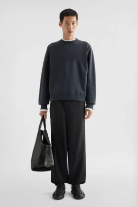 Cotton Terry Crew-Neck Sweatshirt