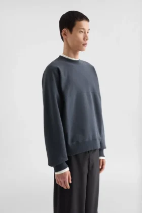 Cotton Terry Crew-Neck Sweatshirt